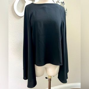 Forever 21 Black Caped Top Size Large
